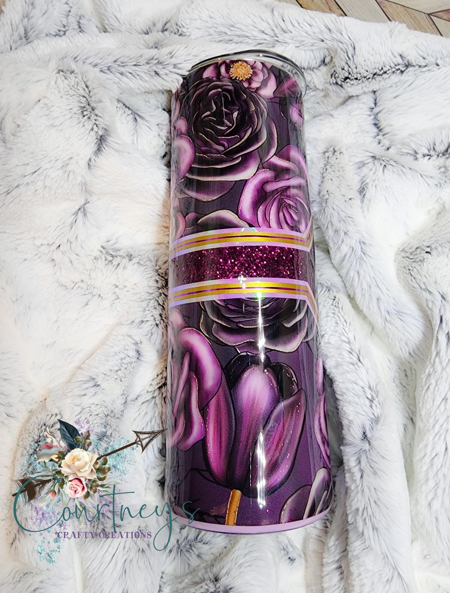 Purple Rose & Skulls