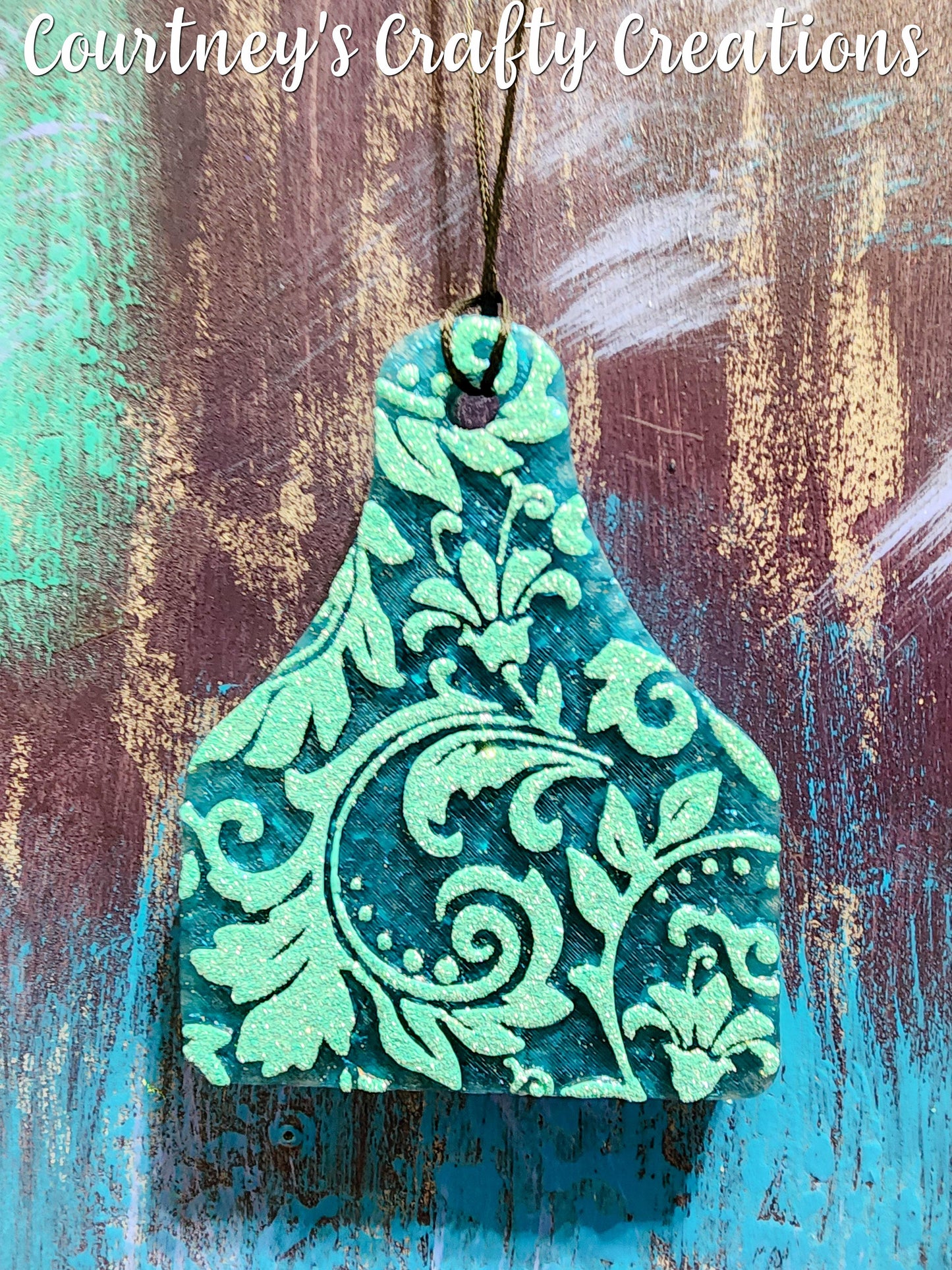 Tooled Cow Tag