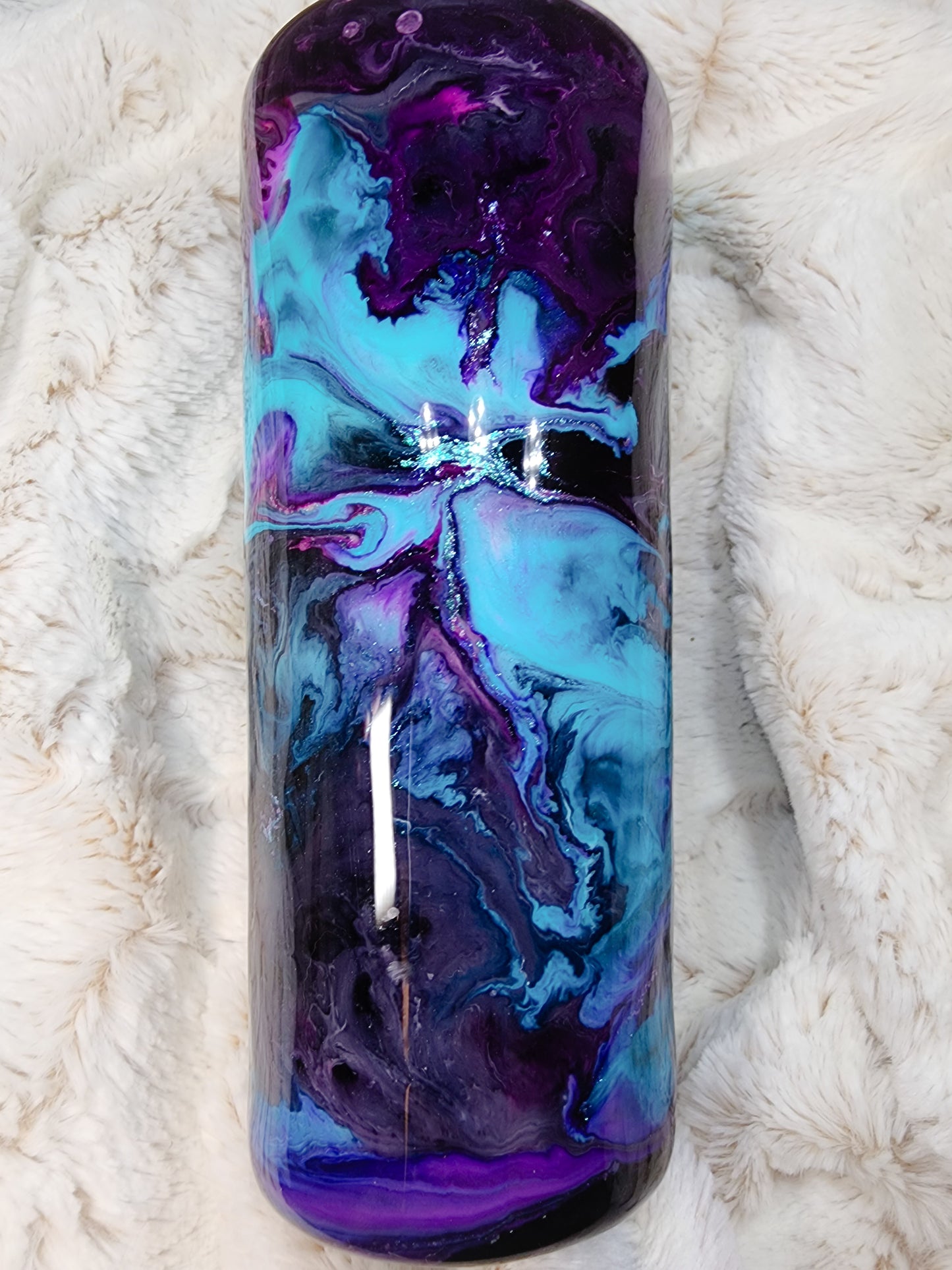 Purple ink swirl