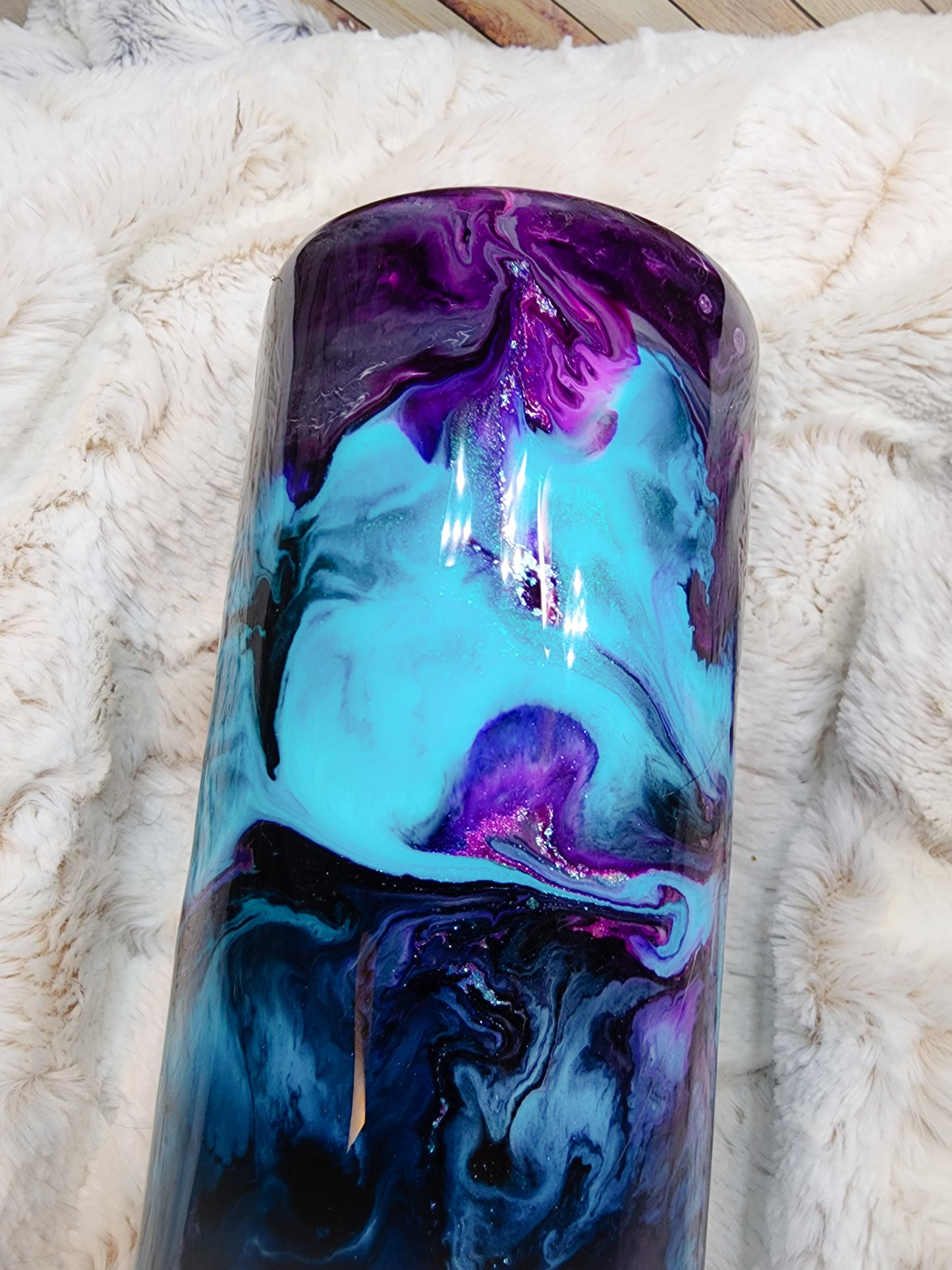 Purple ink swirl