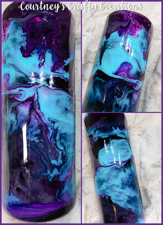 Purple ink swirl