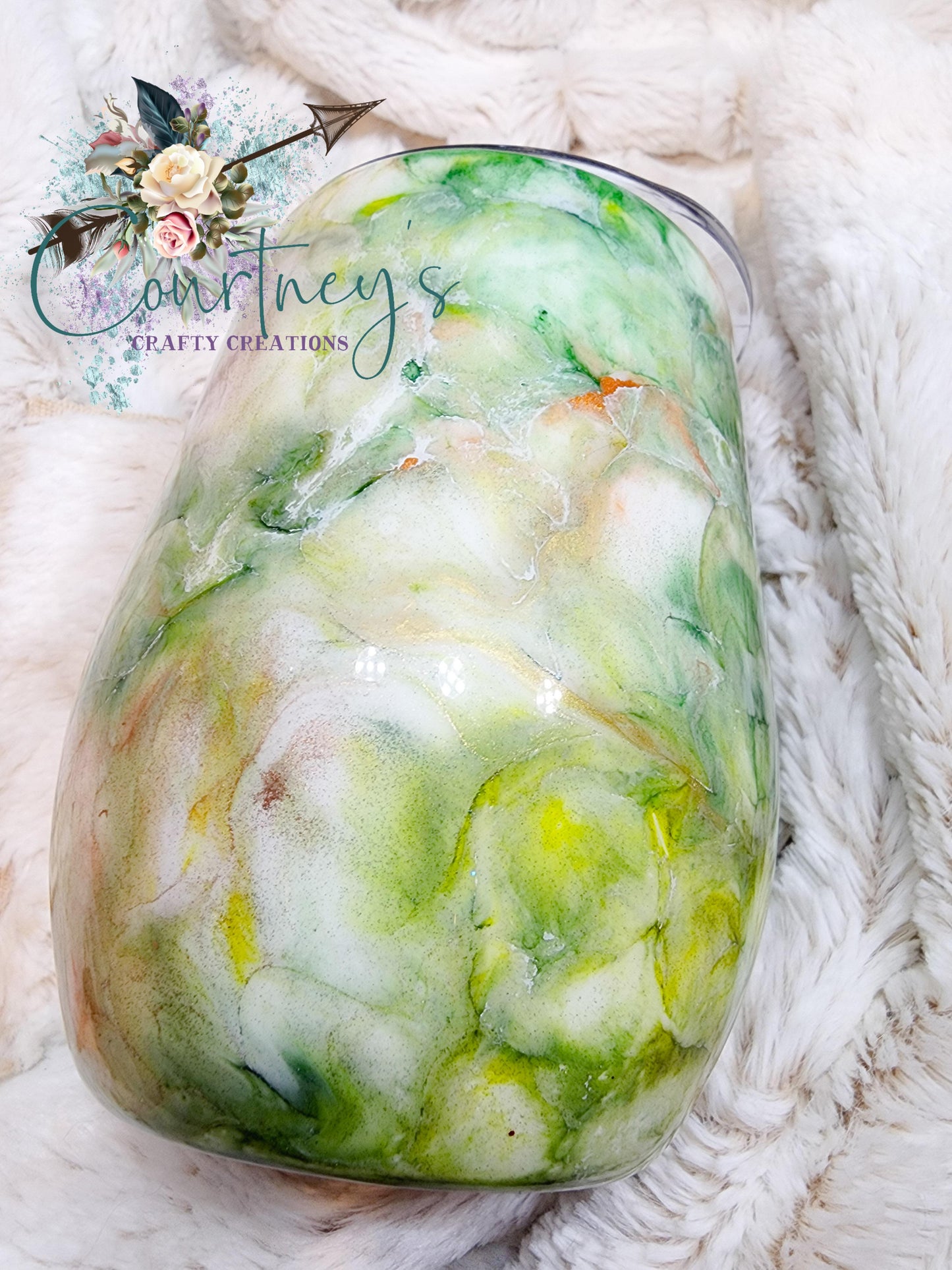 Green ink swirl