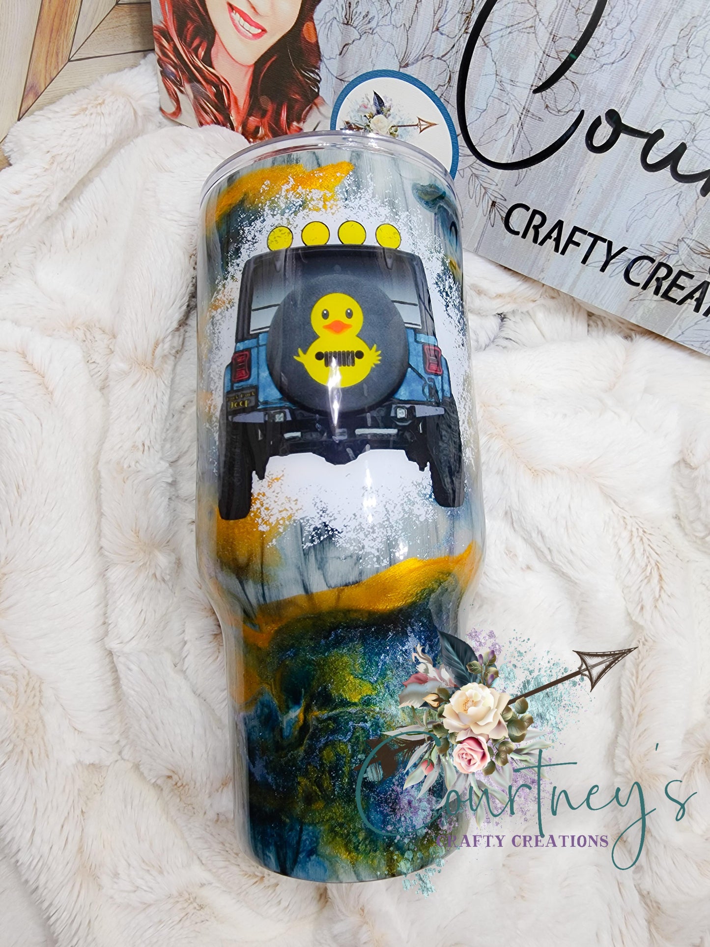 Duck Jeep ink swirl