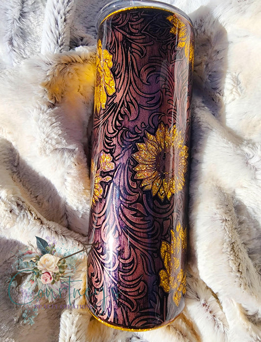 Tooled sunflower