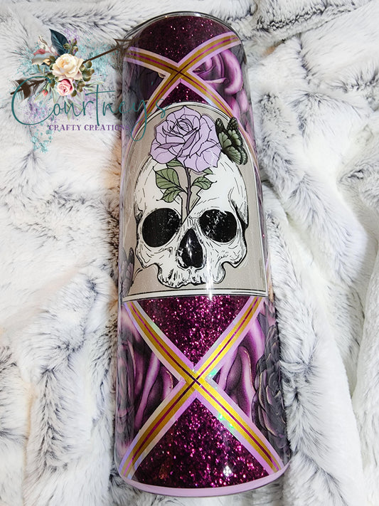 Purple Rose & Skulls