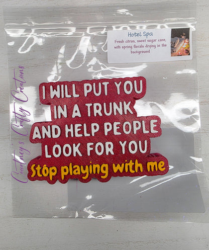 Stop playing with me