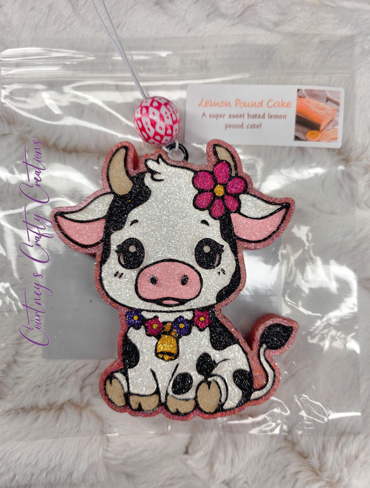 Cute Cow with Flowers