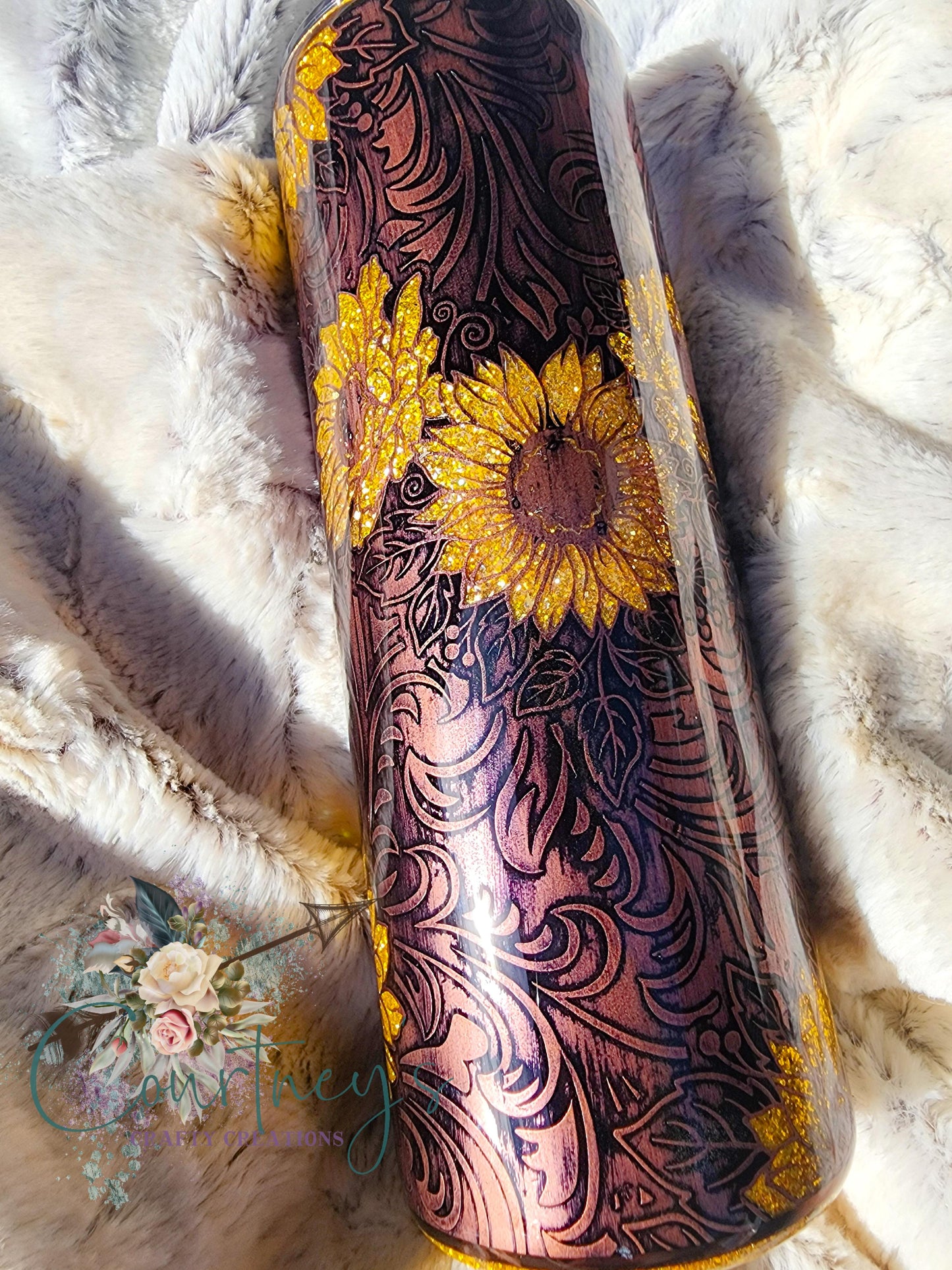Tooled sunflower