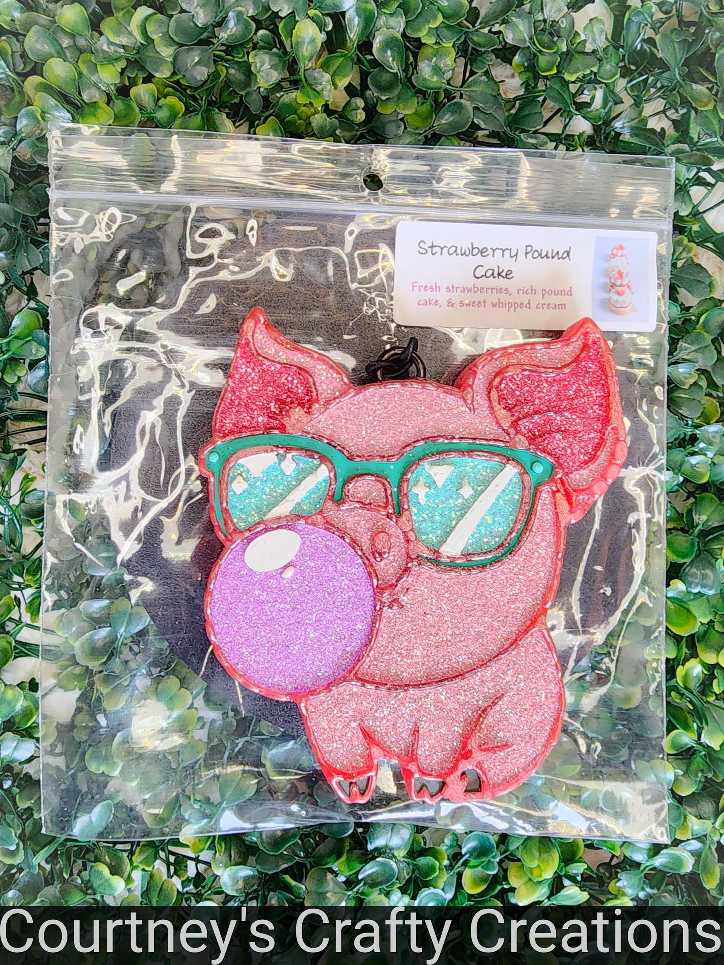 Blowing bubbles pig