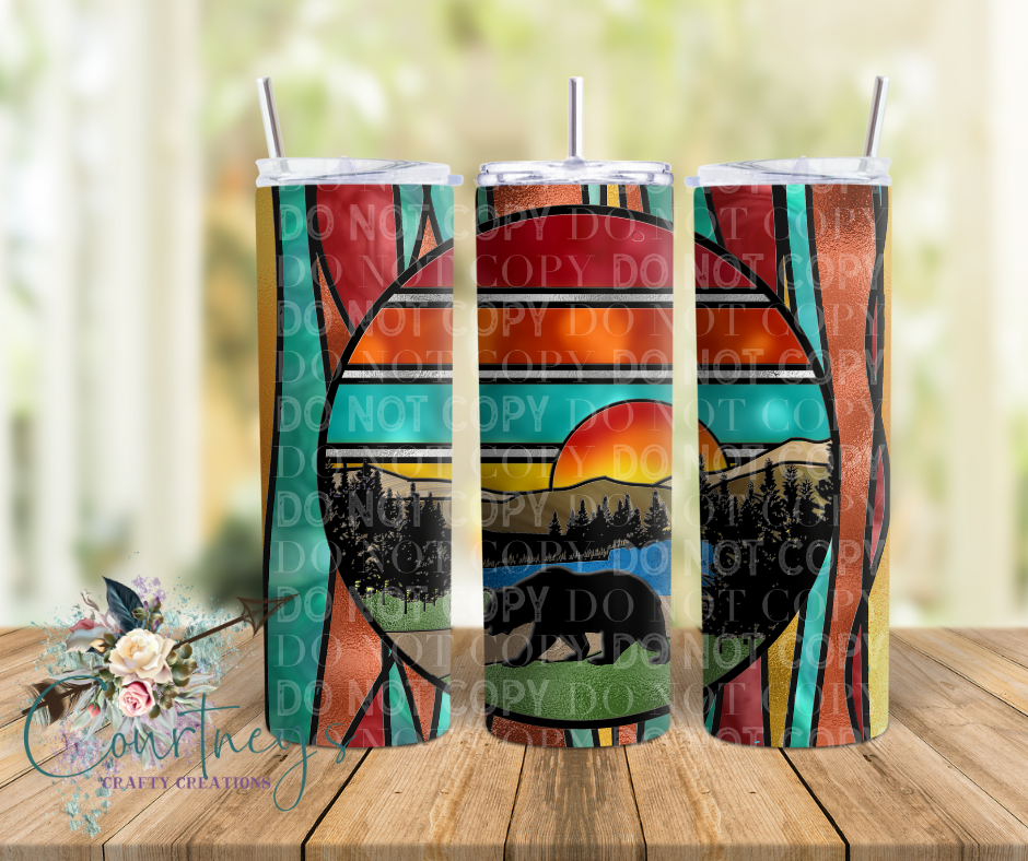 Bear Stained Glass